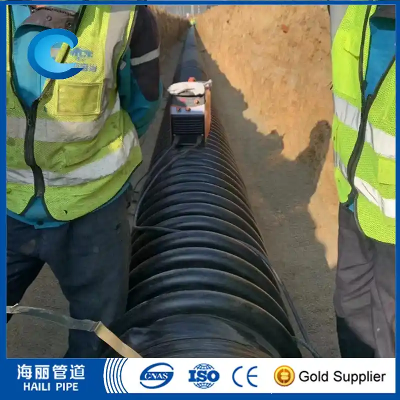 300mm-3000mm KRAH hdpe sewer pipe system big diameter